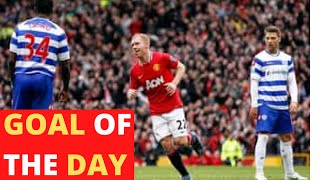 PAUL SCHOLES POWERFUL DRIVE VS QPR 2012|GOAL OF THE DAY