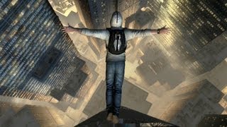 Desmond Leaps Tall Building - Assassin's Creed III Gameplay