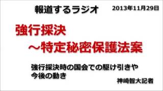 ◆「強行採決～特定秘密保護法案」強行採決時の様子  2013/11/29 報道するラジオ