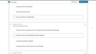 Project Management foundation Linkedin course answers