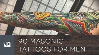 90 Masonic Tattoos For Men - Freemasonry Ink