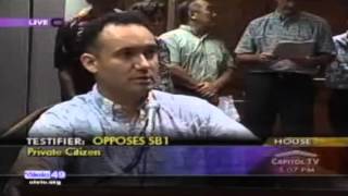 HIRA's Tito Montes Testifies at Hawaii State Capitol Against Same-Sex Marriage