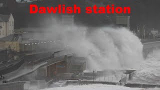 Dawlish station hit by massive waves.