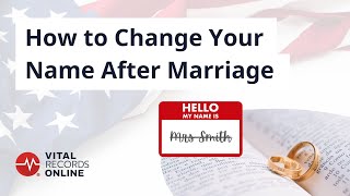 How to Change Your Name After Marriage | Vital Records Online