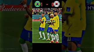 Brazil vs South Korea 2022 FIFA World Cup Group Stage Match Highlights #shorts #football #youtube