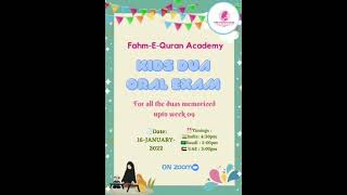 Kids Dua Oral Exam | Kids J30