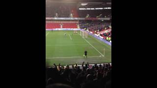 Nottingham forest v blackburn 2014 lansbury's first penalty