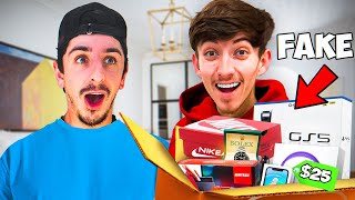 Surprising YouTuber’s With FAKE Expensive Gifts!