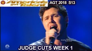 Daniel Emmet Crossover Opera Singer  "Caruso"  AWESOME America's Got Talent 2018 Judge Cuts 1 AGT