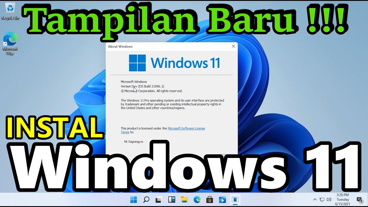 Cara Instal Windows 11 | Tampilan Baru Windows 11 - YouTube