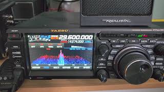 10 meters FM mode is active with two contacts made on Yaesu FTdx10 transceiver Shortwave