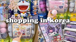 shopping in korea vlog 🇰🇷 sanrio stationery haul \u0026 gachapon 💕 new obsession unlocked 신도림 가챠샵