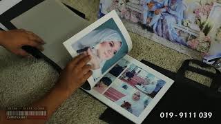 contoh album perkahwinan.  wedding photobook