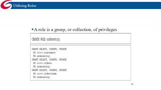Oracle SQL Programming - Users & Roles