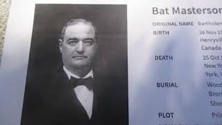 Kevin Grace visits the grave of Bat Masterson