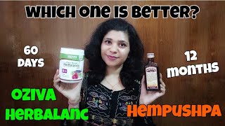 Hempushpa Vs Oziva Herbalance | Which one is better for PCOD PCOS, Period cramps? Hempushpa ke fayde