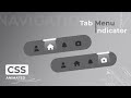 CSS Creative Tab Menu Indicator Using HTML, CSS & JS | CSS Animation Effects