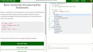 Basic JavaScript Introducing Else Statements free code camp Dani