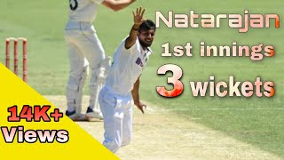 T Natarajan first innings 4th test wickets #INDvsAUS