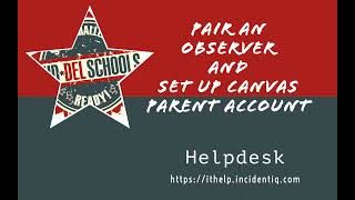 Pair an Observer and Set Up Parent Canvas Account