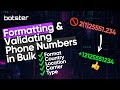BULK PHONE NUMBER VALIDATION AND FORMATTING TUTORIAL