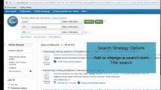 CINAHL database tutorial Part I Basic Search
