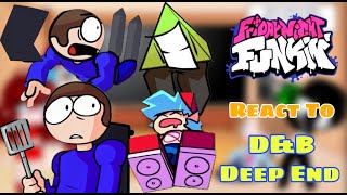 Dave and Bambi || Fnf React To Dimensional Deep End || BF \u0026 GF