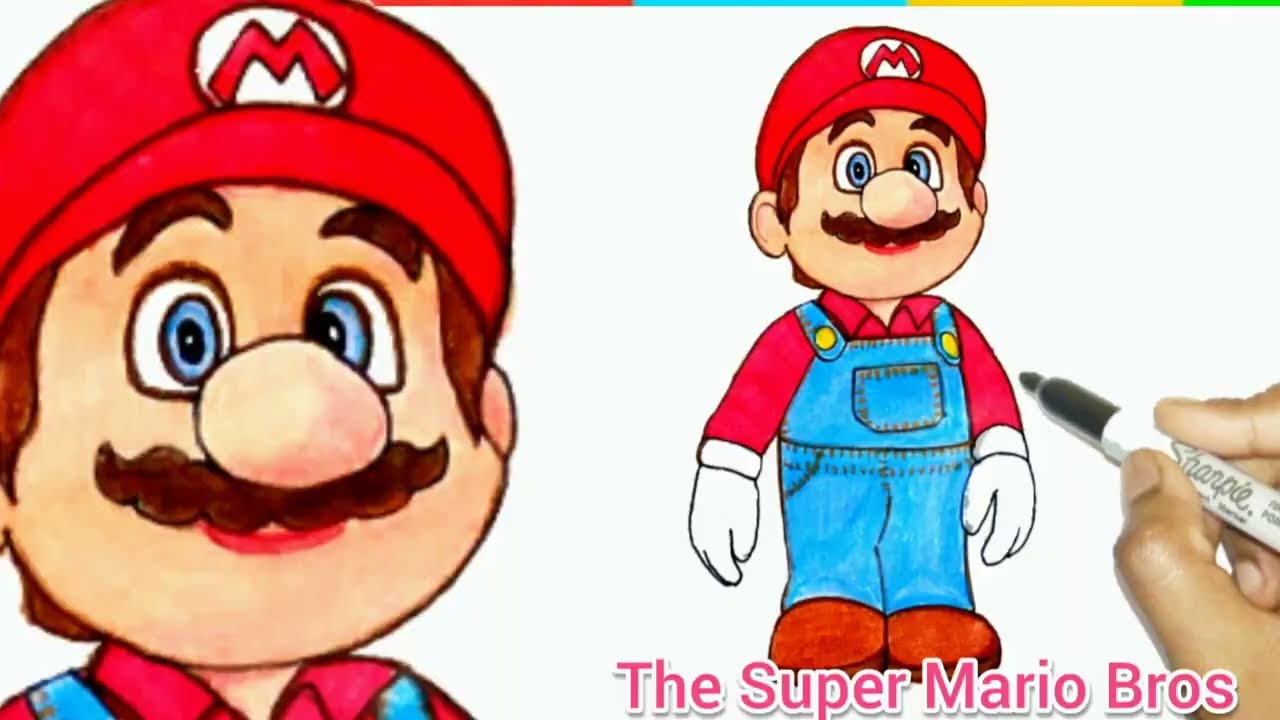 La Película De Super Mario Bros | Cómo Dibujar A Mario De Super Mario Bros.