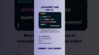 JavaScript Quiz Part 26 Comment Your Answer 😄