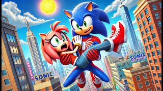 Hanging by a Thread: Amy's Dramatic Rescue by Sonic?!😢💔|Love Story|Sonic The Hedgehog 3Animaion