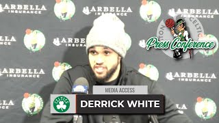 Derrick White on Joining Streaking Celtics: I'm 'Trying NOT to Mess it Up' | Celtics vs Hornets