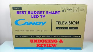 Candy by Haier 32 Android Smart LED TV, (C32K6G) | Best Budget LED TV | Latest LED Android TV 2023