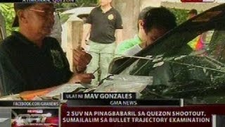 QRT: 2 SUV na pinagbabaril sa Quezon, sumailalim sa bullet trajectory examination