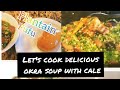 How to cook Okra soup with Cale+ low carb fufu Nigerian swallow.