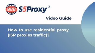 How to use residential proxy (ISP proxies traffic)?