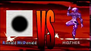 Mugen Random Battles: Ronald McDonald (12p) and 00N (6p) Vs Hastur (11p) and Mother (1p)