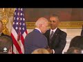 emotional joe biden awarded presidential medal of freedom