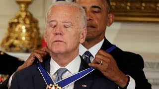 Emotional Joe Biden awarded Presidential Medal of Freedom