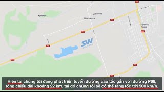 Phát triển tuyến đường 22km để chứng nhận Vận tải cao tốc 500km/h và vận tải đô thị \