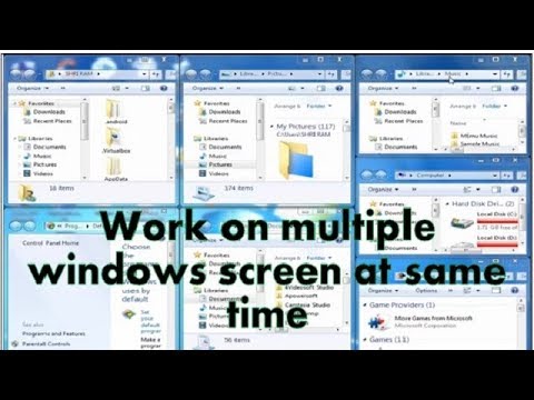 How To Work On Multiple Windows Screen At Same Time || Show Windows ...