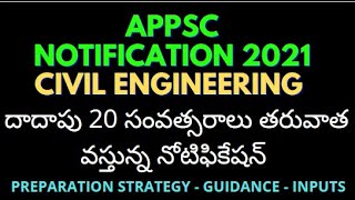 APPSC Notification 2021 Civil Engineering | Assistant Director in AP Survey and Land Records