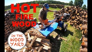 Firewood Splitting in 90 Degree Weather - #367