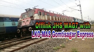 Delayed GomtiSagar Express With JHS WAG7 | OFFLINK Mania | Beautiful Track Sounds | IndianRailways