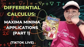 Differential Calculus: Maxima Minima Applications (Part I) - TikTok Live