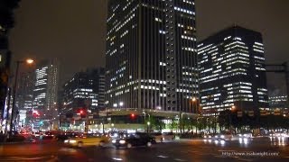 大阪の夜景 ある静かな雨の夜 A Quiet Rainy Night in Osaka Japan