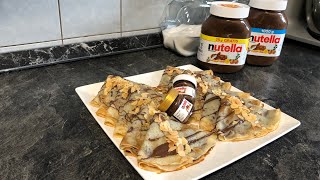 Creps de nutella/ pfannkuchen mit nutella/كريب