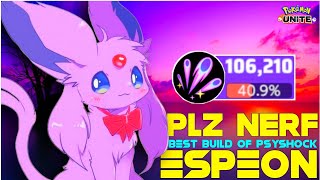 INSANELY BROKEN ESPEON SHOULD BE PUNISHED WITH HUGE NERF | ESPEON BEST BUILD | POKEMON UNITE