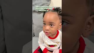 Cute toddler girls hairstyle for curly/afro hair #curlyafrohair #afrohairstyles #toddlerhairstyle