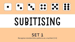 Subitising Slides | Set 1 (Dice Patterns 1 - 6)