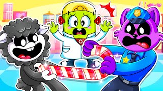 Sharing Is Caring🍭The Candy Belongs To CATNAP Police | Good Habits for Kids by Matt, Not Again!